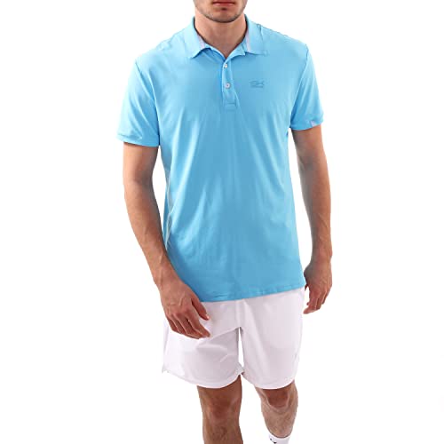 Sportkind Jungen & Herren Tennis, Golf, Segeln, Funktions Poloshirt Kurzarm, UV-Schutz, atmungsaktiv, hellblau, Gr. XXL von Sportkind