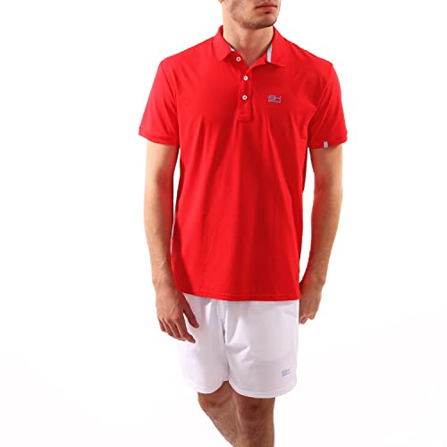 Sportkind Jungen & Herren Tennis, Golf, Segeln, Funktions Poloshirt Kurzarm, UV-Schutz, atmungsaktiv, rot, Gr. XL von Sportkind