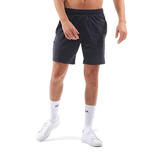 Sportkind Jungen & Herren Tennis, Training, Sport Shorts Regular Ultraleicht, hochelastisch, atmungsaktiv, UV-Schutz, Navy blau, Gr. L von Sportkind