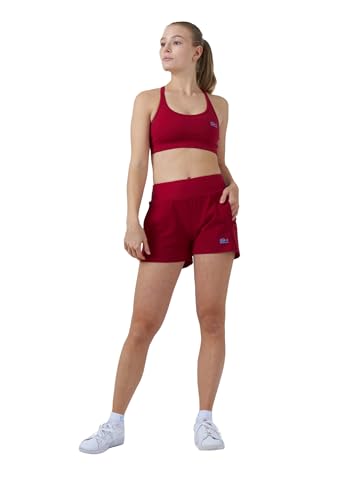 Sportkind Mädchen & Damen 2-in-1 Tennis Shorts mit Ballhalter, Innenhose & Taschen, atmungsaktiv, Bordeaux rot, Gr. XXL Sportkind Mädchen & Damen 2-in-1 Tennis Shorts mit Ballhalter, Innenhose & Taschen, atmungsaktiv, Bordeaux rot, Gr. XXL von Sportkind