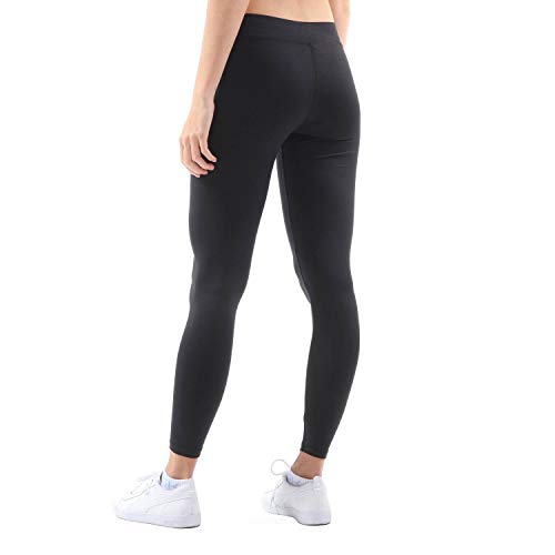 Sportkind Mädchen & Damen Fitness, Sport 7/8 Lange Leggings, Yogahose, Mid Waist, Blickdicht, atmungsaktiv, schwarz, Gr. 134 von Sportkind