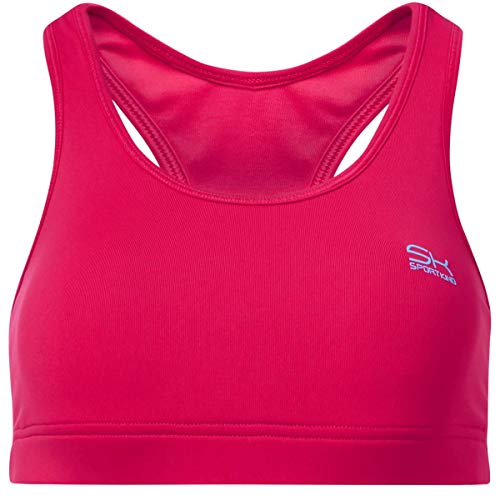 Sportkind Mädchen & Damen Sport, Tennis, Fitness BH mittlerer Halt, pink, Gr. XXL von Sportkind