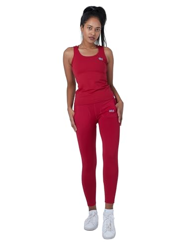 Sportkind Mädchen & Damen Tennis, Fitness, Running Tanktop, atmungsaktiv, UV-Schutz UPF 50+, Bordeaux rot, Gr. M Sportkind Mädchen & Damen Tennis, Fitness, Running Tanktop, atmungsaktiv, UV-Schutz UPF 50+, Bordeaux rot, Gr. M von Sportkind
