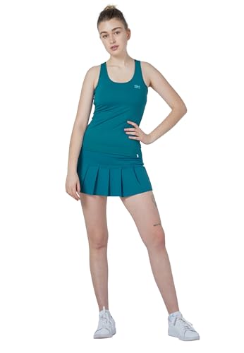 Sportkind Mädchen & Damen Tennis, Fitness, Running Tanktop, atmungsaktiv, UV-Schutz UPF 50+, Petrol grün, Gr. L Sportkind Mädchen & Damen Tennis, Fitness, Running Tanktop, atmungsaktiv, UV-Schutz UPF 50+, Petrol grün, Gr. L von Sportkind