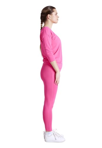 Sportkind Mädchen & Damen Tennis, Fitness, Sport 3/4 Langarm Shirt Loose Fit, atmungsaktiv, UV-Schutz UPF 50+, Hibiscus pink, Gr. 146 Sportkind Mädchen & Damen Tennis, Fitness, Sport 3/4 Langarm Shirt Loose Fit, atmungsaktiv, UV-Schutz UPF 50+, Hibiscus pink, Gr. 146 von Sportkind