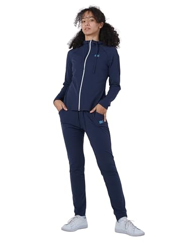 Sportkind Mädchen & Damen Tennis, Fitness, Sport Joggingjacke mit Kapuze & RV-Tasche, atmungsaktiv, navy blau, Gr. XXXL Sportkind Mädchen & Damen Tennis, Fitness, Sport Joggingjacke mit Kapuze & RV-Tasche, atmungsaktiv, navy blau, Gr. XXXL von Sportkind