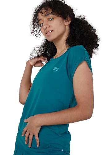 Sportkind Mädchen & Damen Tennis, Fitness, Sport T-Shirt Loose Fit, atmungsaktiv, UV-Schutz UPF 50+, Kurzarm, Petrol grün, Gr. 152 Sportkind Mädchen & Damen Tennis, Fitness, Sport T-Shirt Loose Fit, atmungsaktiv, UV-Schutz UPF 50+, Kurzarm, Petrol grün, Gr. 152 von Sportkind
