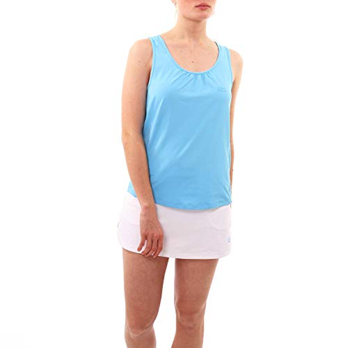 Sportkind Mädchen & Damen Tennis, Fitness, Sport Tanktop Loose Fit, atmungsaktiv, UV-Schutz UPF 50+, hellblau, Gr. L von Sportkind