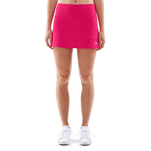 Sportkind Mädchen & Damen Tennis, Hockey, Golf Basic Skort, Rock mit Innenhose, atmungsaktiv, UV-Schutz, pink, Gr. 116 von Sportkind