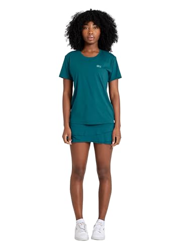 Sportkind Mädchen & Damen Tennis, Padel, Fitness, Sport T-Shirt Loose Fit Kurzarm, atmungsaktiv, UV-Schutz UPF 50+, Petrol Grün, Gr. M Sportkind Mädchen & Damen Tennis, Padel, Fitness, Sport T-Shirt Loose Fit Kurzarm, atmungsaktiv, UV-Schutz UPF 50+, Petrol Grün, Gr. M von Sportkind
