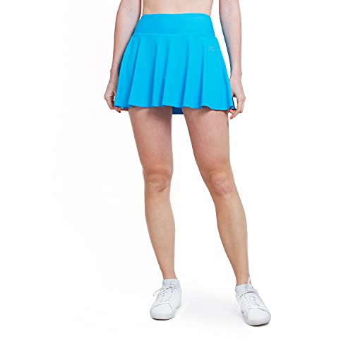 Sportkind Mädchen & Damen Tennisskort mit Ballgürtel, atmungsaktiver Sport Rock mit Innenhose, türkis, Gr. 134 von Sportkind