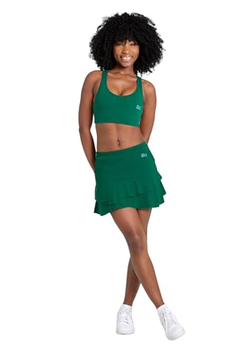 Sportkind Mädchen & Damen Tulip Tennis, Hockey, Golf Skort, Rock mit Innenhose, atmungsaktiv, UV-Schutz, tannengrün, Gr. 164 Sportkind Mädchen & Damen Tulip Tennis, Hockey, Golf Skort, Rock mit Innenhose, atmungsaktiv, UV-Schutz, tannengrün, Gr. 164 von Sportkind