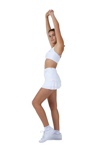 Sportkind Mädchen & Damen Tulip Tennis, Hockey, Golf Skort, Rock mit Taschen & Innenhose, atmungsaktiv, UV-Schutz, Weiss, Gr. XXL Sportkind Mädchen & Damen Tulip Tennis, Hockey, Golf Skort, Rock mit Taschen & Innenhose, atmungsaktiv, UV-Schutz, Weiss, Gr. XXL von Sportkind