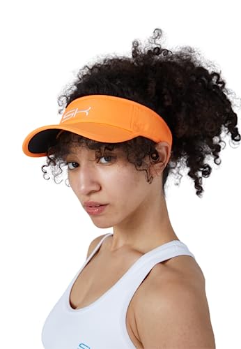 Sportkind Tennis, Running, Golf Sonnen Visor, orange von Sportkind