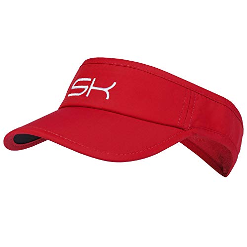 Sportkind Tennis, Running, Golf Sonnen Visor, rot von Sportkind