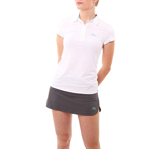 Sportkind Tennis Poloshirt Damen & Mädchen, weiß M von Sportkind