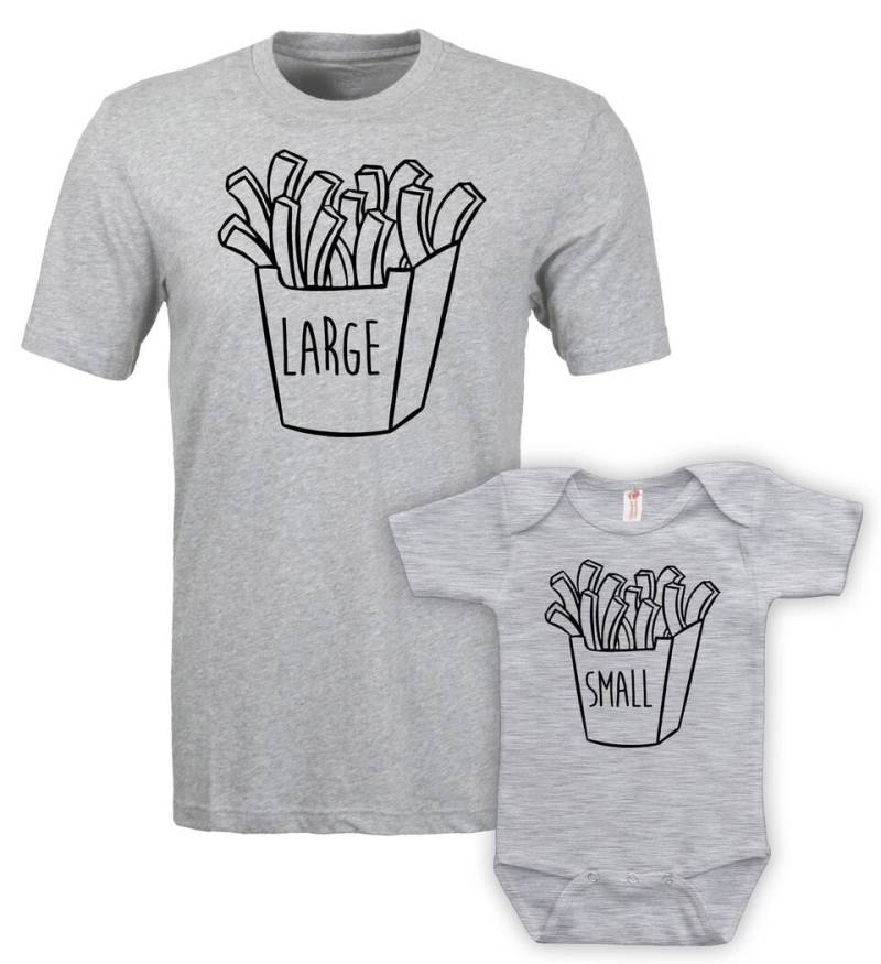 Mutter Und Sohn Passende Outfits Papa Tochter Set Mama Baby Geschenke Für Neue Geschenkideen Große Pommes Body Ths-05 Ths-06 von Sportley