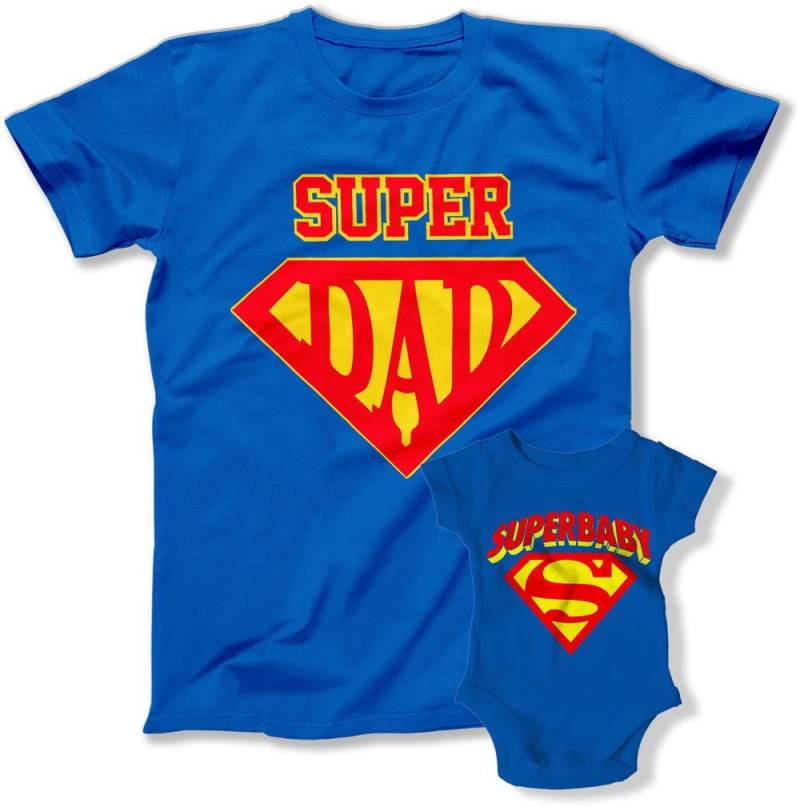 Super Papa Und Baby Vater Son Shirts Es Day Superhelden Matching Father T-Shirts First Fathers Gift Boys Hero Tees von Sportley