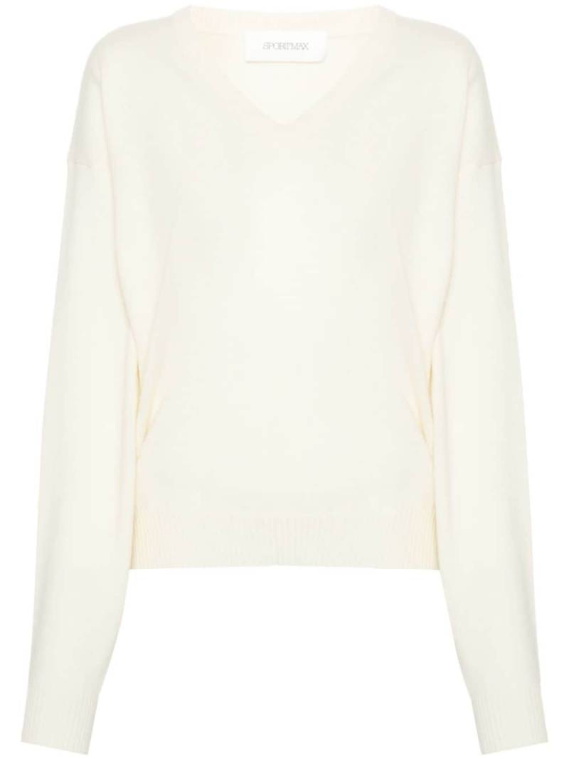 Sportmax Etruria Pullover mit V-Ausschnitt - Nude von Sportmax