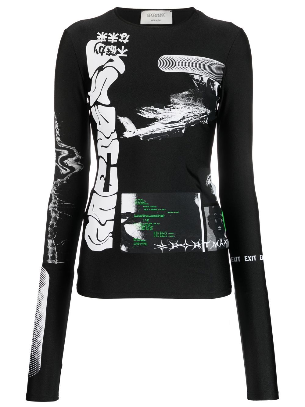 Sportmax T-Shirt mit grafischem Print - Schwarz von Sportmax