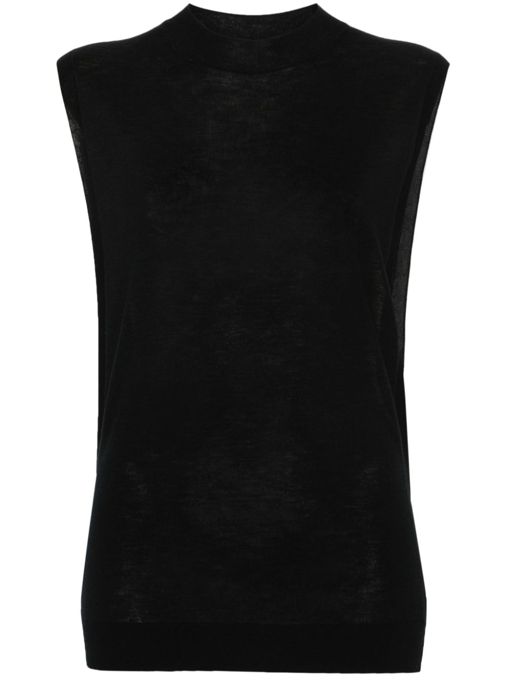 Sportmax Top aus Woll-Seidengemisch - Schwarz von Sportmax