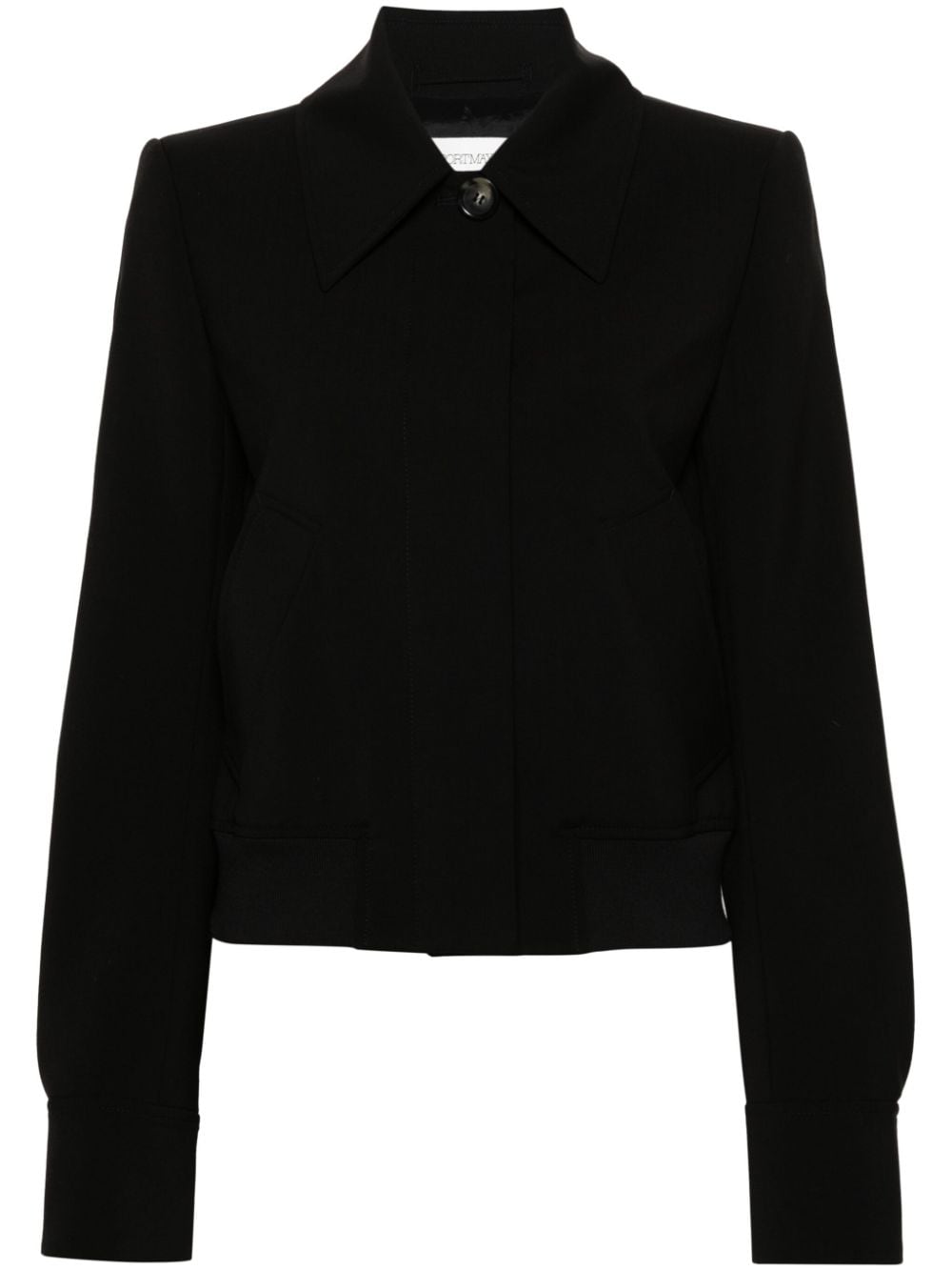 Sportmax Wolljacke mit klassischem Kragen - Schwarz von Sportmax