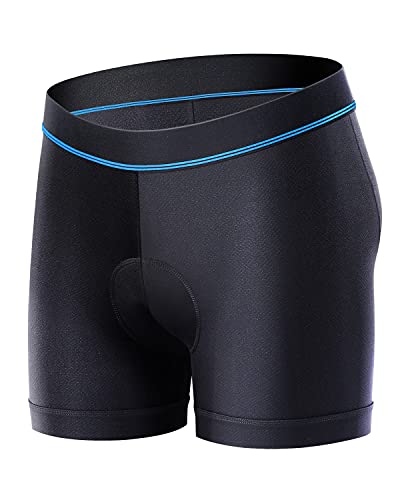 Sportneer Radlerhose Herren Gepolstert Fahrrad Unterhose Fahrradhose Herren Gepolstert Schnelltrockende& Elastische Radhose Herren Gepolstert Gel Kurz–Verbesserte Elastizität und Luftdurchlässigkeit von Sportneer