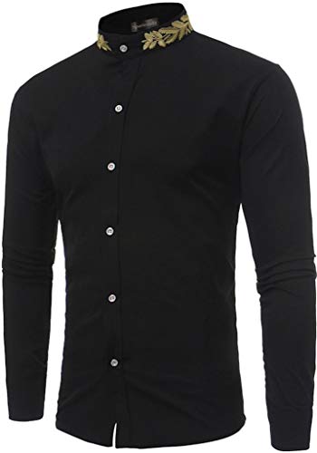 Sportrendy Herren Hemden Freizeit Design Casual Mode Shirt JZA124 Black S von Sportrendy