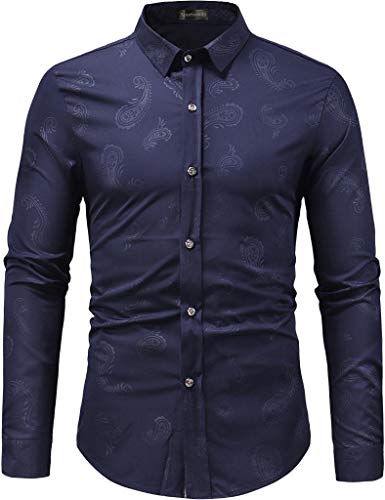 Sportrendy Herren Hemden Freizeit Design Casual Mode Shirt JZA456 DarkBlue L von Sportrendy