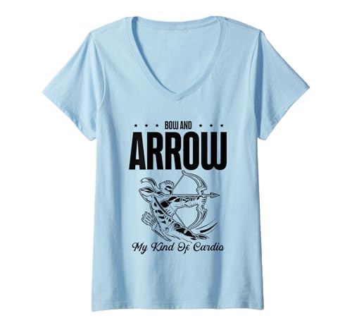 Damen Bogen und Pfeil My Kind Of Cardio Archer Bogen Pfeil Bogenschießen T-Shirt mit V-Ausschnitt Damen Bogen und Pfeil My Kind Of Cardio Archer Bogen Pfeil Bogenschießen T-Shirt mit V-Ausschnitt von Sports Athlete Sayings For Archer Archery Bow