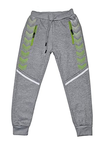 Sports Boy Jungen Jogginghose Gefütterte Freizeithose Fitnesshose in Grau Größe 104 j282 von Sports Boy