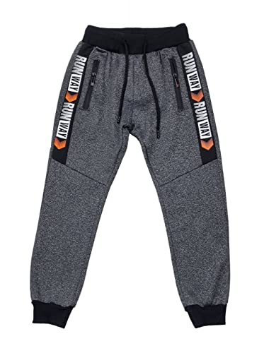 Sports Boy Jungen Thermo-Jogginghose Freizeithose Fitnesshose in Dunkel Grau Größe 104 J872 von Sports Boy