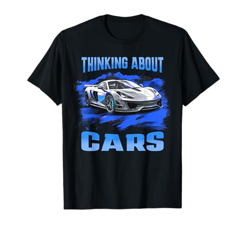 Thinking About Cars Supercar Sportwagen Exotic Concept Boys T-Shirt von Sports Car Lover Gifts Men Teen Boys