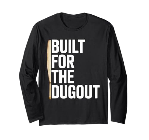 Lustiger Spruch gebaut für den Dugout Baseball Sport Damen Herren Langarmshirt von Sports Humor for Dad Friends Players Player Fans