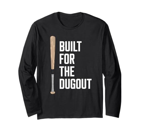 Lustiger Spruch gebaut für den Dugout Baseball Sport Damen Herren Langarmshirt von Sports Humor for Dad Friends Players Player Fans