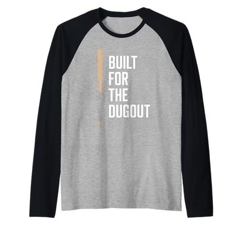 Lustiger Spruch gebaut für den Dugout Baseball Sport Damen Herren Raglan von Sports Humor for Dad Friends Players Player Fans