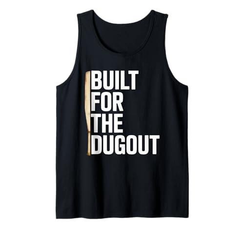 Lustiger Spruch gebaut für den Dugout Baseball Sport Damen Herren Tank Top von Sports Humor for Dad Friends Players Player Fans