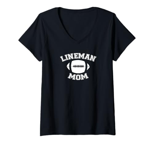 Damen Lineman Mom Football Offensive Defensive Line für Eltern T-Shirt mit V-Ausschnitt Damen Lineman Mom Football Offensive Defensive Line für Eltern T-Shirt mit V-Ausschnitt von Sports Moms