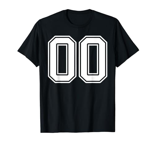 Nummer 00 Fan Spieler Trikot Stil #00 Herren Damen Kinder T-Shirt von Sports Team Uniform Gear Group Costume