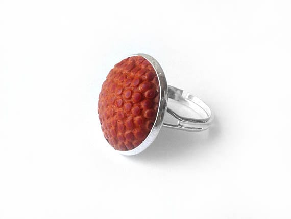 Basketball Ring - Handgefertigter Aus Einem Echten Leder von SportsCufflinks