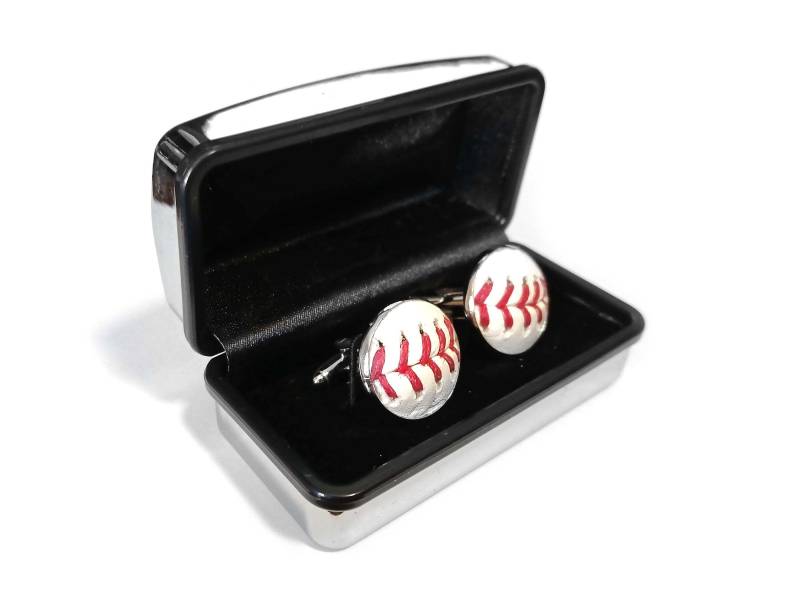 Perfektes Geschenk Baseball Manschettenknöpfe - Handgemachte Mit Einem Echten Sale Kostenloser Versand von SportsCufflinks