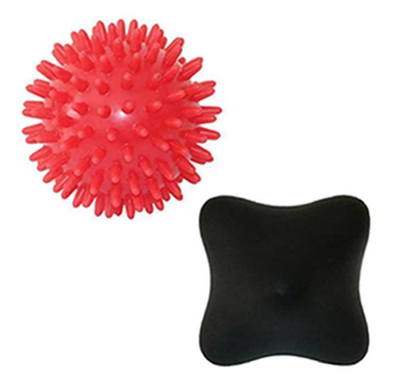 Sporttrend 24 Massageball Faszienball 6eckig schwarz + ø 7cm Massageball Igelball, Bindegewebe Sporttrend 24 Massageball Faszienball 6eckig schwarz + ø 7cm Massageball Igelball, Bindegewebe von Sporttrend 24