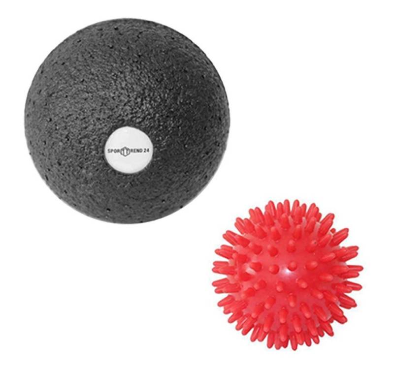 Sporttrend 24 Massageball ø 7cm Massageball Igelball + ø 10cm Faszienball, Bindegewebe von Sporttrend 24