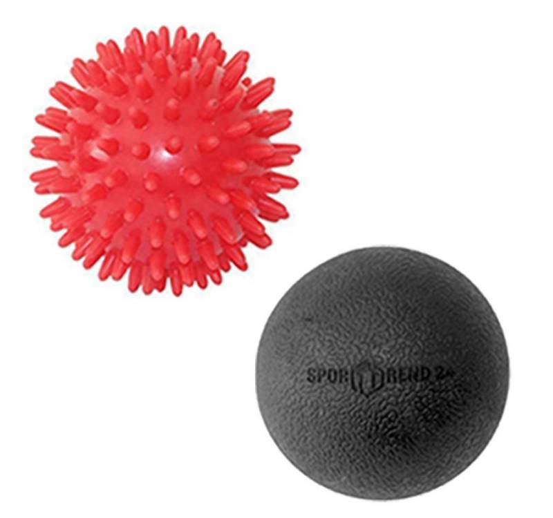 Sporttrend 24 Massageball ø 7cm Massageball Igelball + ø 6,5cm Lacrosse Faszienball, Bindegewebe Sporttrend 24 Massageball ø 7cm Massageball Igelball + ø 6,5cm Lacrosse Faszienball, Bindegewebe von Sporttrend 24