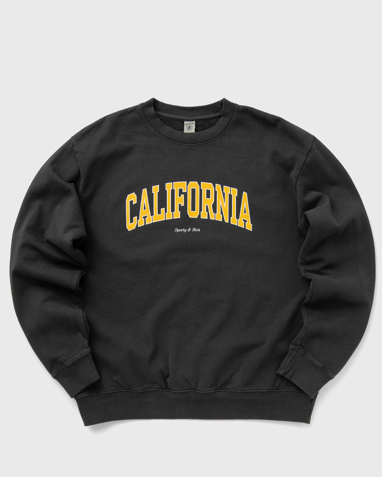 Sporty & Rich California Crewneck Faded men Sweatshirts black in Größe:S von Sporty & Rich