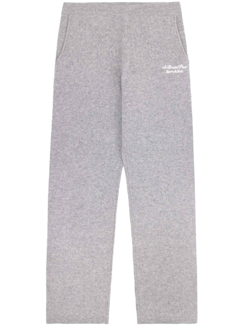 Sporty & Rich Faubourg Jogginghose aus Kaschmir - Grau von Sporty & Rich