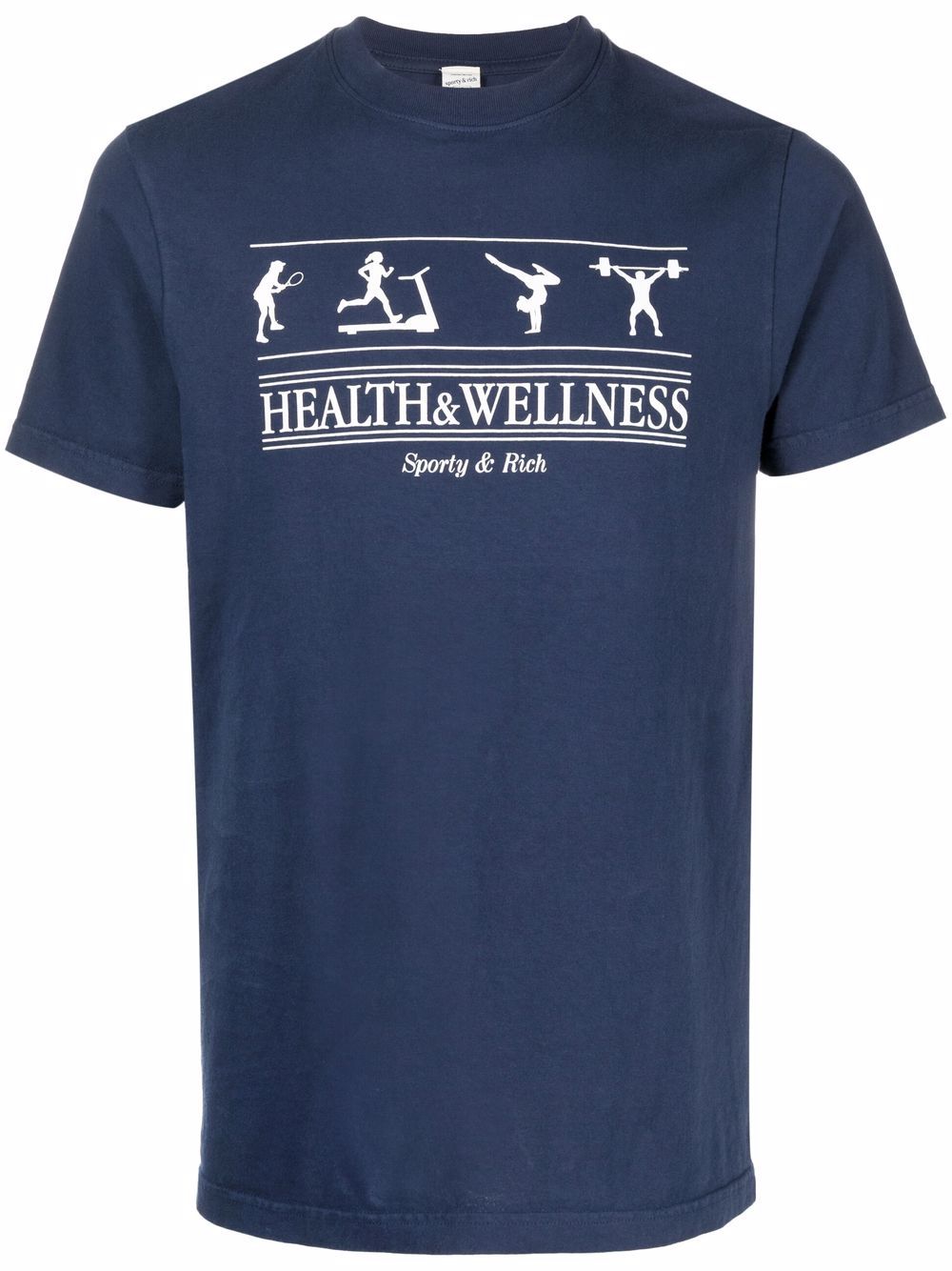 Sporty & Rich Health and Wellness T-Shirt - Blau von Sporty & Rich