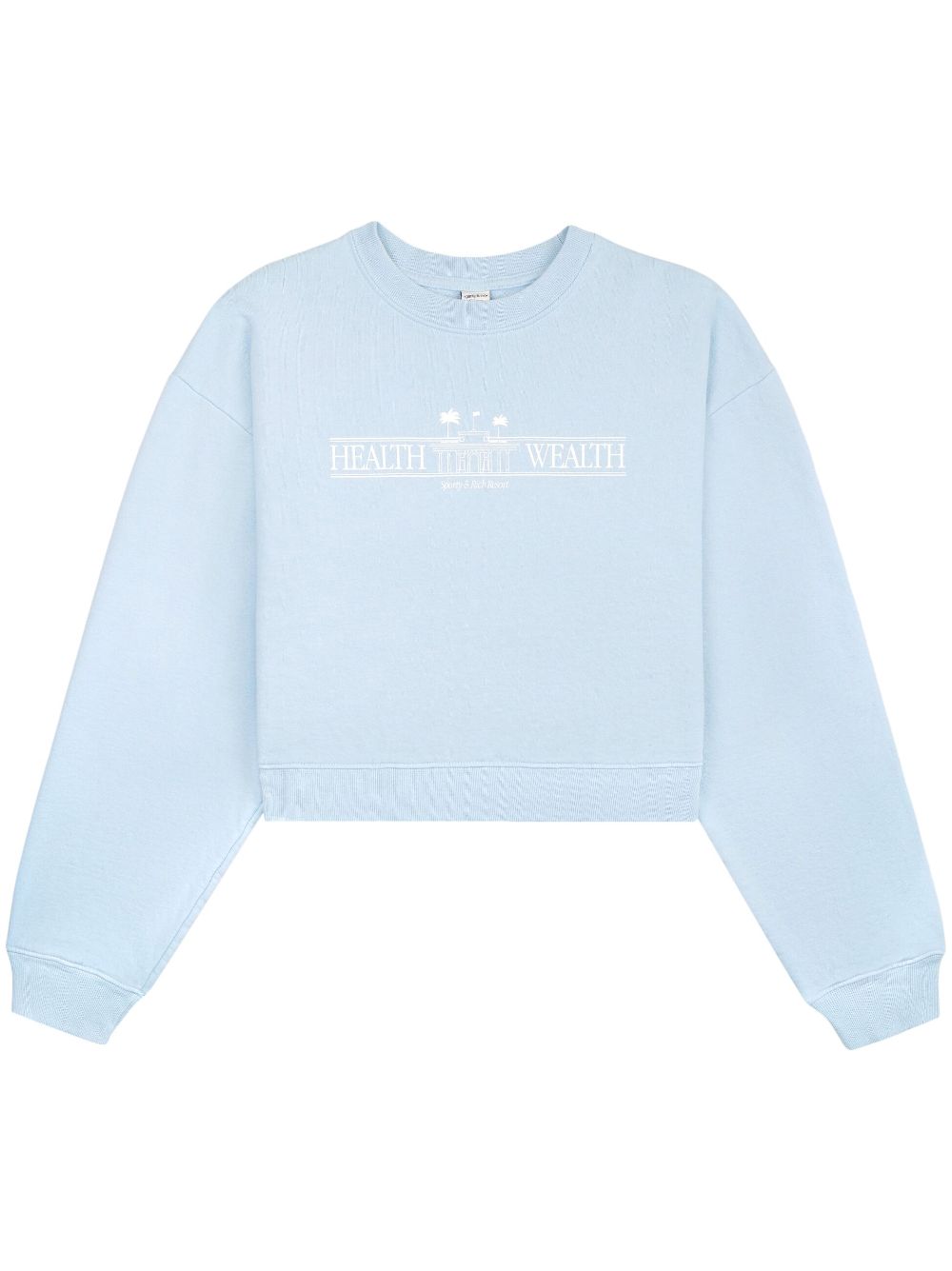 Sporty & Rich Health Resort Cropped-Sweatshirt - Blau von Sporty & Rich