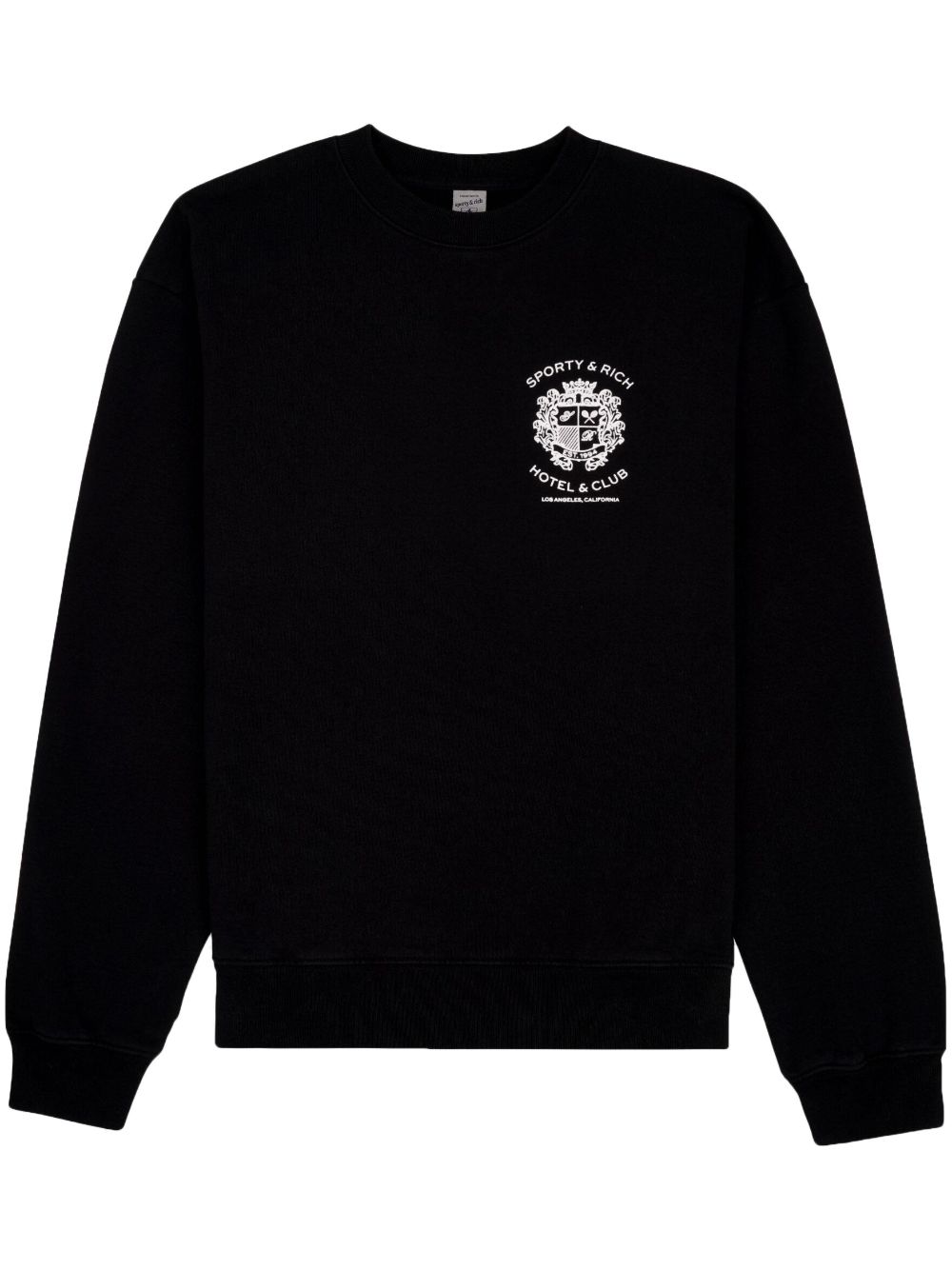 Sporty & Rich Hotel Sweatshirt mit Logo-Print - Schwarz von Sporty & Rich