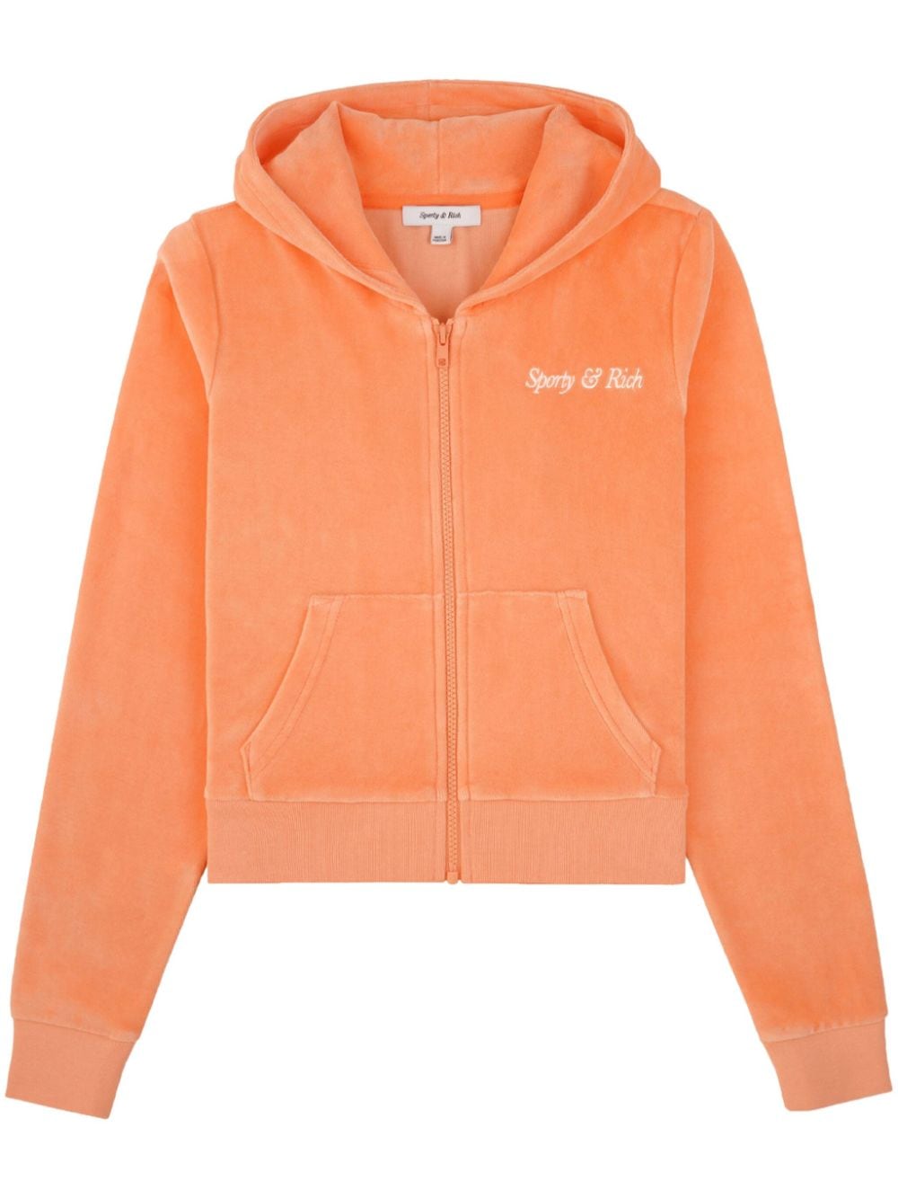 Sporty & Rich Kapuzenjacke mit Italic-Logo - Orange von Sporty & Rich